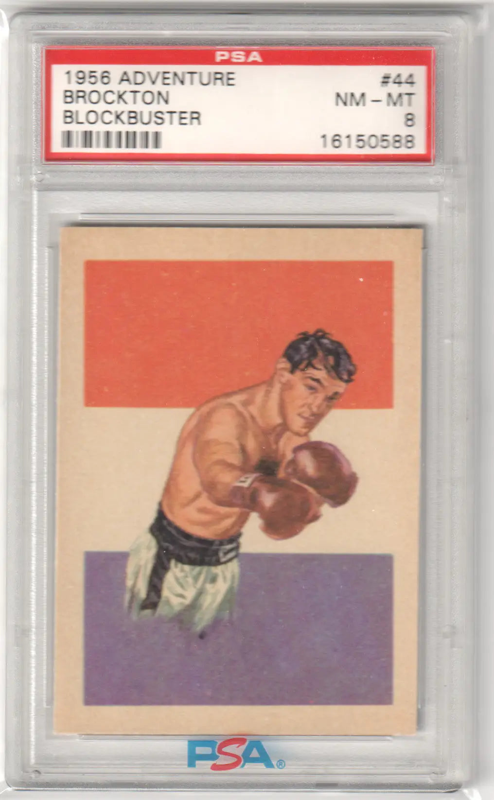 Graded 1956 Rocky Marciano boxing trading card from Adventure Brockton Blockbuster series