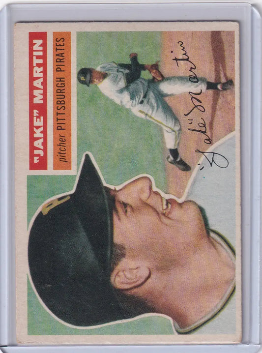 Vintage baseball card of Paul Martin, Pittsburgh Pirates RC from 1956 Topps