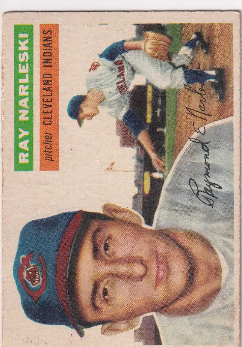 1956 Topps #133 Ray Narleski - Cleveland Indians