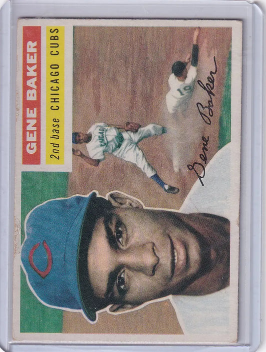 1956 Topps #142 Gene Baker - Chicago Cubs - Baseball Card Single
