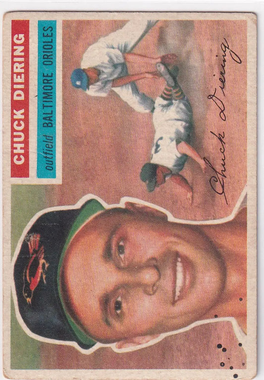 1956 Topps #19 Chuck Diering - Baltimore Orioles DP - Baseball Card Single
