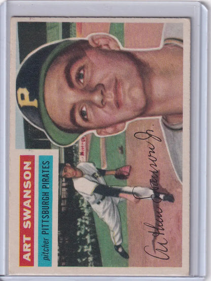 Vintage 1956 Topps #204 Art Swanson Pittsburgh Pirates RC baseball card collectible