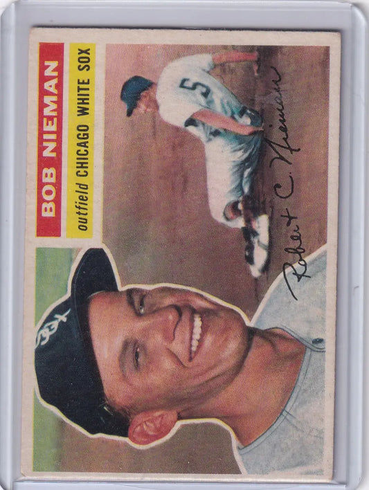 Vintage Bob Nieman Chicago White Sox baseball card from 1956 Topps #267