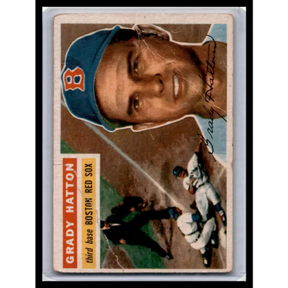 1956 Topps #26b Grady Hatton Gray Back P Baseball Card Image 1