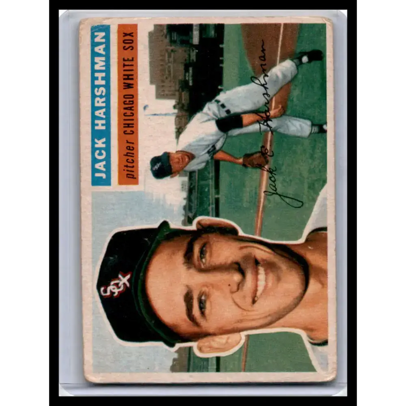 1956 Topps #29a Jack Harshman White Back P Baseball Card - Baseball Card Single