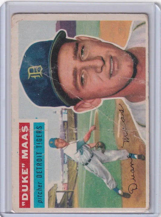 1956 Topps #57 Duke Maas - Detroit Tigers RC - Baseball Card Single