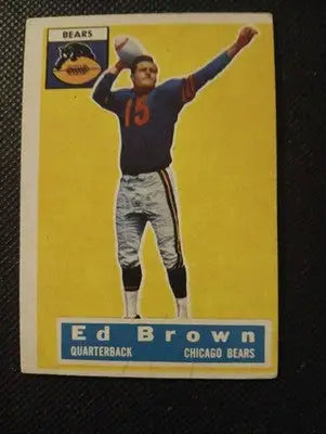 1956 Topps - Ed Brown #23. Chicago Bears. EX - Football Card Single