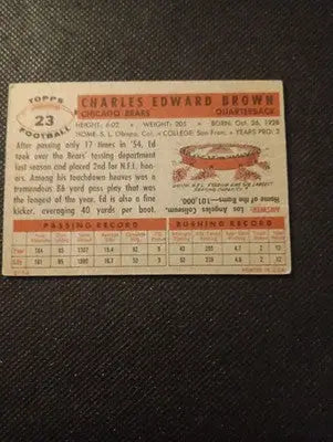 1956 Topps - Ed Brown #23. Chicago Bears. EX - Football Card Single