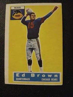 1956 Topps - Ed Brown #23. Chicago Bears. EX - Football Card Single