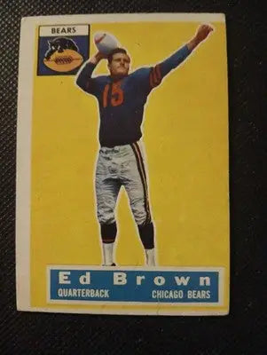 1956 Topps - Ed Brown #23. Chicago Bears. EX - Football Card Single