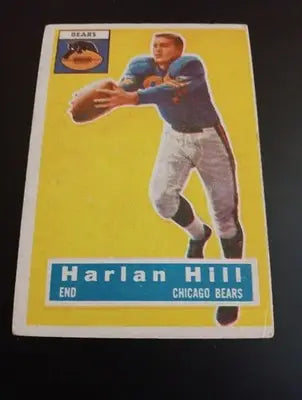 1956 Topps - Harlon Hill #59 (misspelled as ’Harlan’). Chicago Bears. EX - Football Card Single