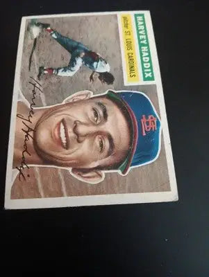1956 Topps - Harvey Haddix #77 Gray Back. SL Cardinals. EX - Baseball Card Single