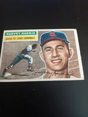1956 Topps - Harvey Haddix #77 Gray Back. SL Cardinals. EX - Baseball Card Single