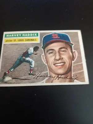 1956 Topps - Harvey Haddix #77 Gray Back. SL Cardinals. EX - Baseball Card Single
