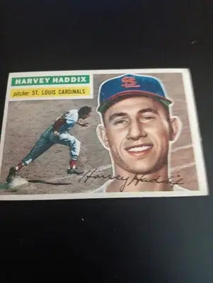 1956 Topps - Harvey Haddix #77 Gray Back. SL Cardinals. EX - Baseball Card Single