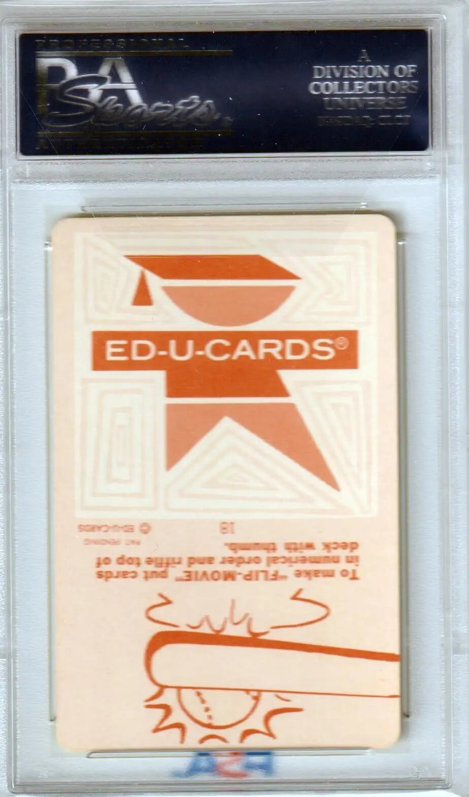 Graded Edu-Cards card from 1957 Ed-U-Cards Ball Baseball Card Game PSA 10 GEM MINT