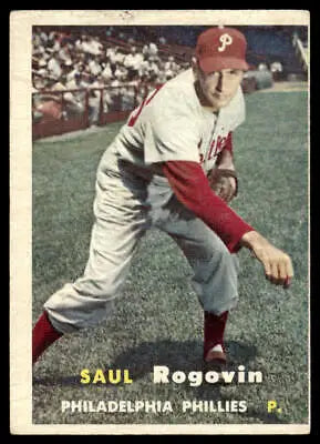 Saul Rogovin baseball card from the 1957 Topps #129 collection