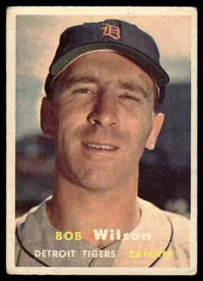 Bob Wilson baseball card from 1957 Topps featuring Detroit Tigers player