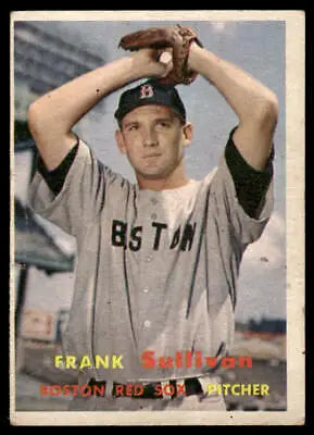 Vintage 1957 Topps Frank Sullivan baseball card showcasing classic design and nostalgia