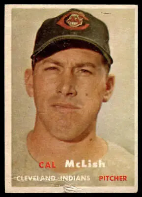 Vintage Cal McLish baseball card from the 1957 Topps #364 series