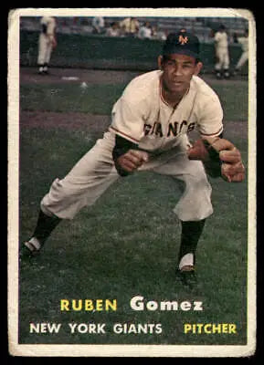 Ruben Gomez baseball card from 1957 Topps #58 featuring York Giants player