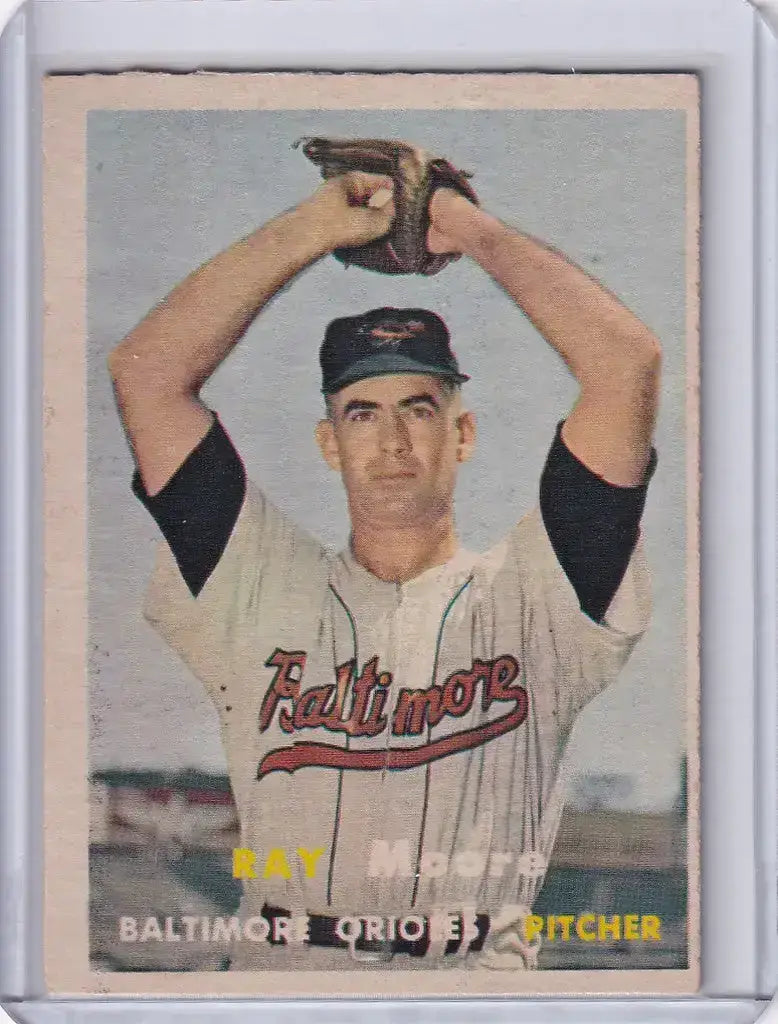 1957 Topps Baseball #106 Ray Moore - Baltimore Orioles