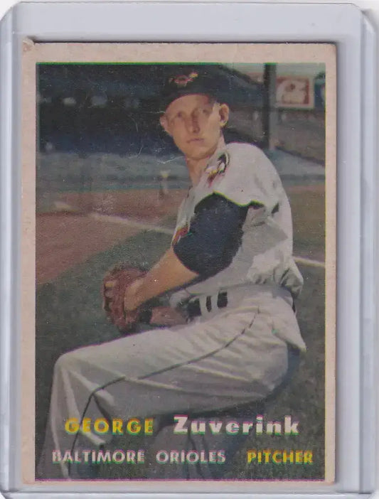 1957 Topps Baseball #11 George Zuverink - Baltimore Orioles - Baseball Card Single