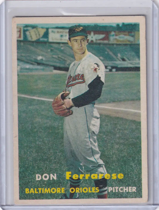 Vintage Topps Baseball card of Don Ferrarese of the Baltimore Orioles
