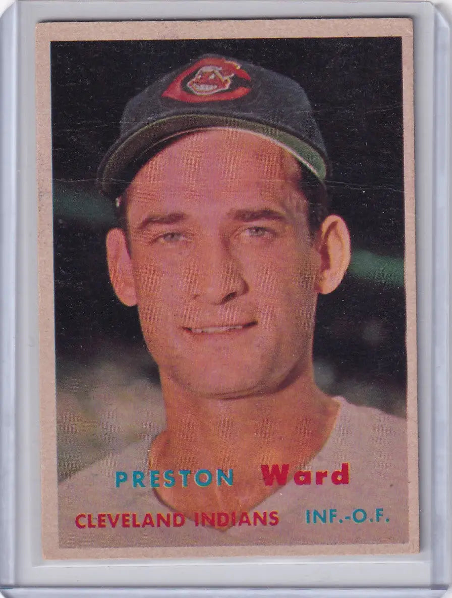 Vintage Topps Baseball card of Preston Ward from Cleveland Indians 1957 Topps #226