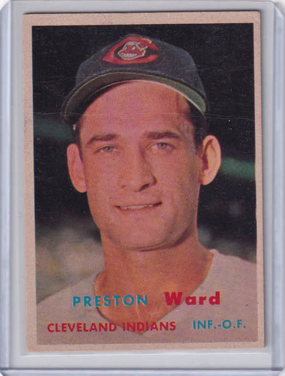 Vintage Topps Baseball card of Preston Ward from Cleveland Indians 1957 Topps #226