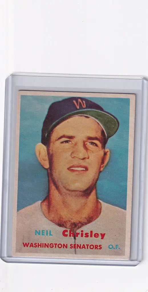 Vintage Topps Baseball card of Neil Chrisley, Washington Senators player
