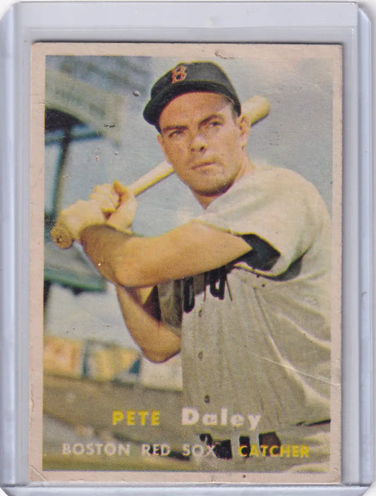 Vintage Boston Red Sox Pete Daley 1957 Topps Baseball card for collectors