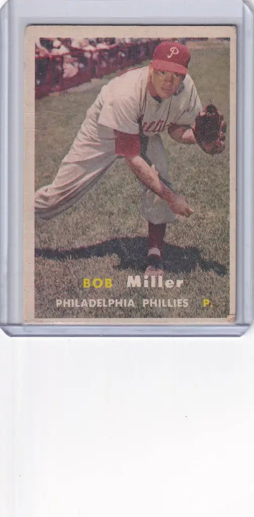 1957 Topps Baseball #46 Bob Miller - Philadelphia Phillies - Baseball Card Single