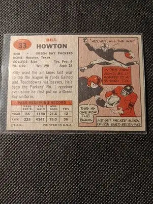 1957 Topps - Billy Howton #33. Green Bay Packers. EX - Football Card Single
