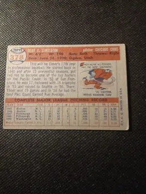 1957 Topps - Elmer Singleton #378. Chicago Cubs. VG+ - EX - Baseball Card Single