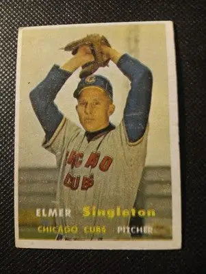 1957 Topps - Elmer Singleton #378. Chicago Cubs. VG+ - EX - Baseball Card Single