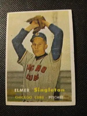 1957 Topps - Elmer Singleton #378. Chicago Cubs. VG+ - EX - Baseball Card Single