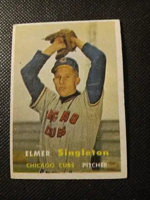 1957 Topps - Elmer Singleton #378. Chicago Cubs. VG+ - EX - Baseball Card Single