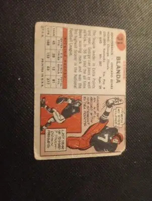 1957 Topps - George Blanda #31. Chicago Bears. GD-VG visible wear - Football Card Single