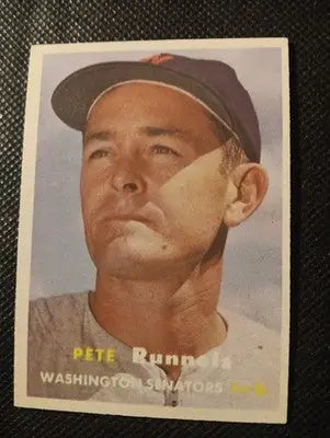 1957 Topps - Pete Runnels #64. Washington Senators. EX+ - Baseball Card Single