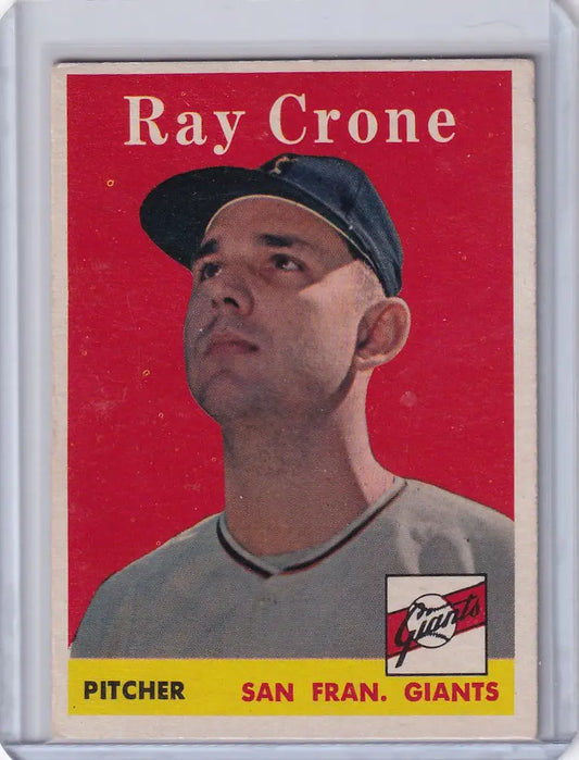 1958 Topps #272 Ray Crone - San Francisco Giants - Baseball Card Single