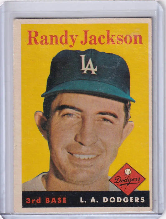 1958 Topps #301 Randy Jackson - Los Angeles Dodgers - Baseball Card Single