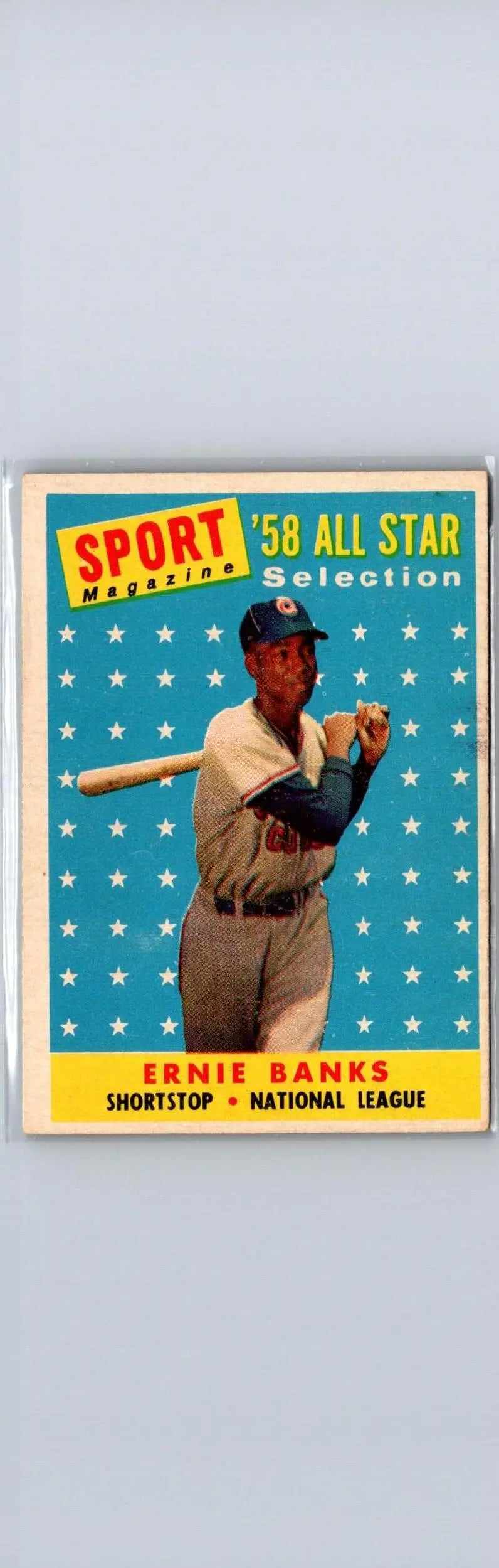 1958 Topps #310 Ernie Banks baseball card, a must-have for trading cards collectors