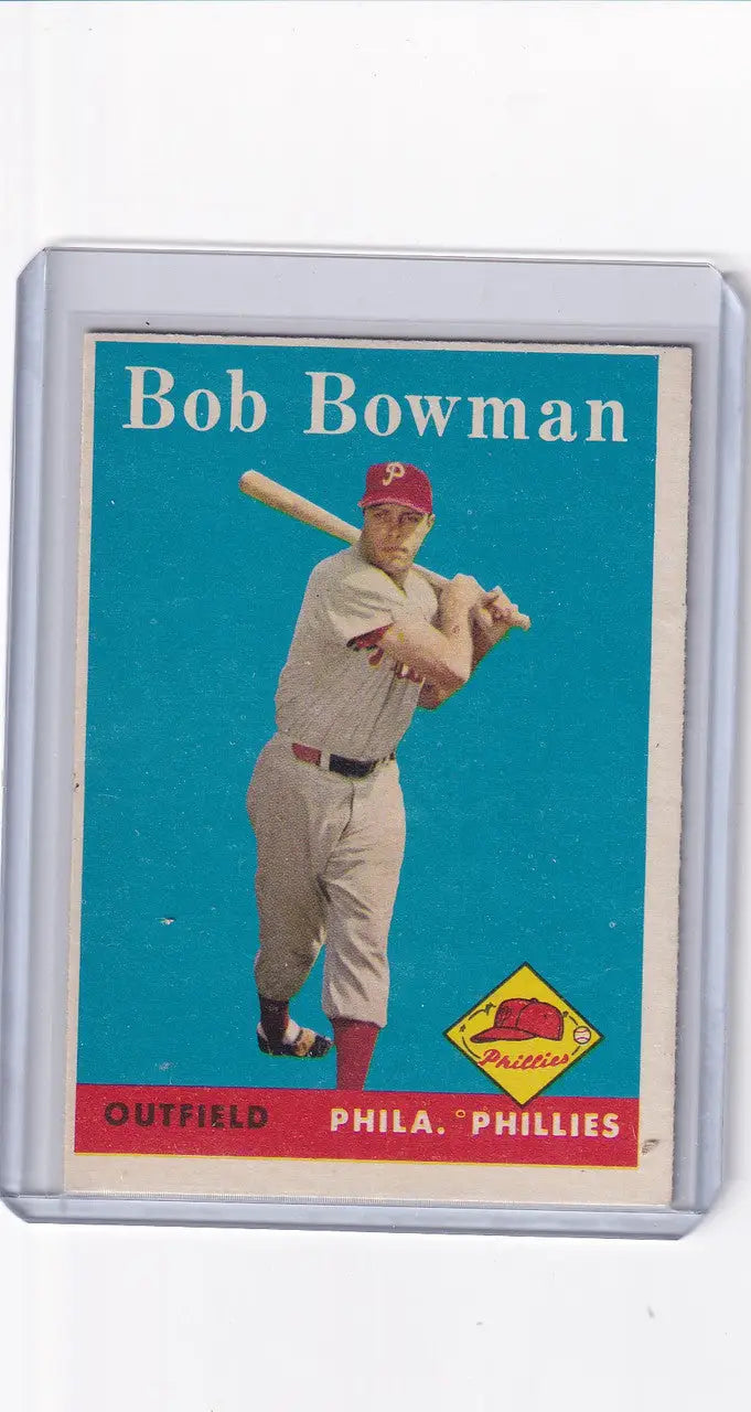 1958 Topps #415 Bob Bowman - Philadelphia Phillies