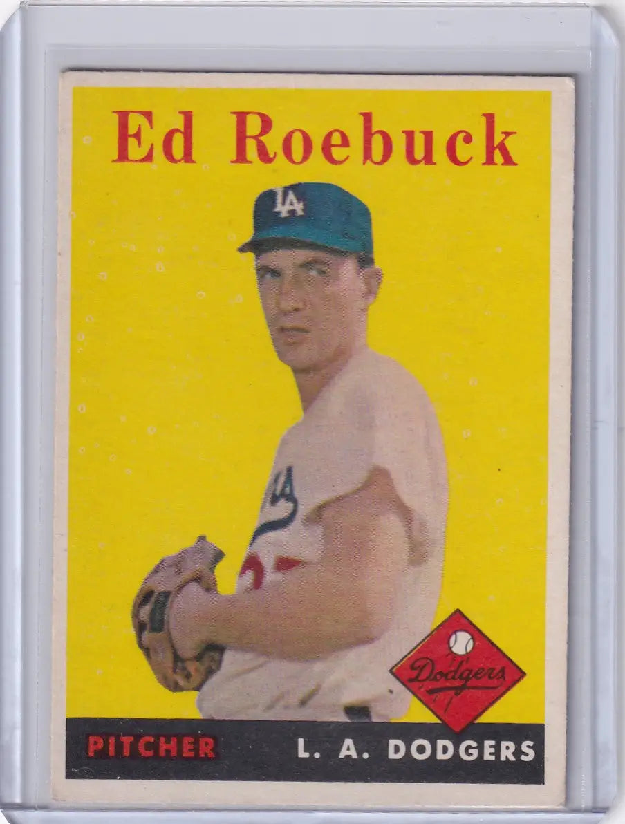 1958 Topps #435 Ed Roebuck - Los Angeles Dodgers