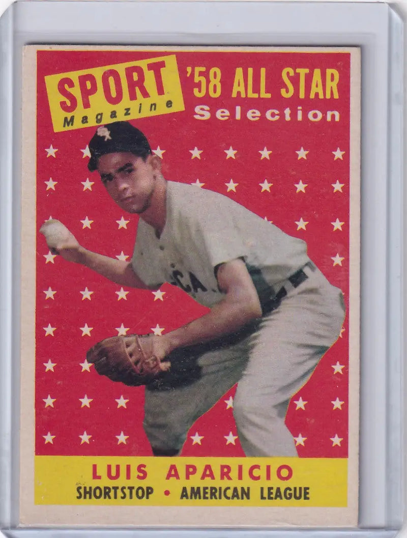 1958 Topps #483 Luis Aparicio - Chicago White Sox AS - Baseball Card Single