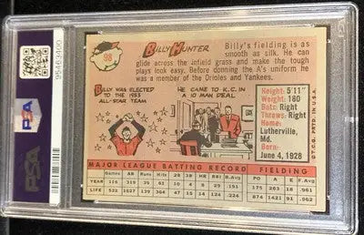 1958 Topps Billy Hunter #98 PSA 4 DNA 10 Auto Autograph KC Athletics Signed Card - Baseball Card Single