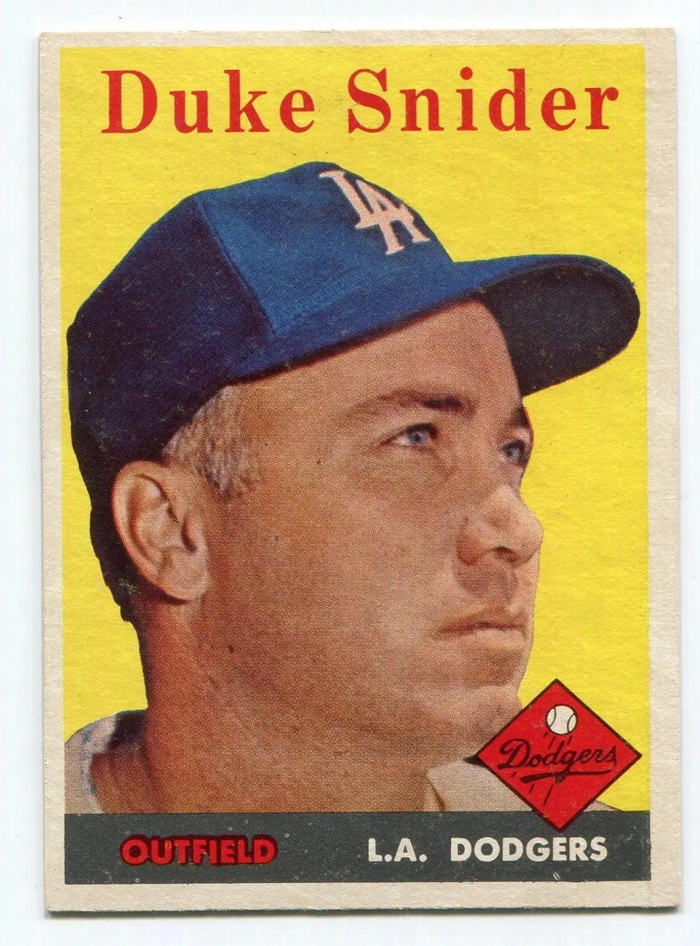 1958 Topps - Duke Snider #88 Los Angeles Dodgers VG HOF - Baseball Card Single
