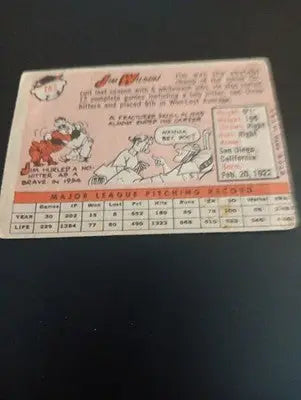 1958 Topps - Jim Wilson #163. Chicago White Sox. *corner crease. VG - Baseball Card Single