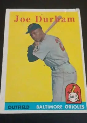 1958 Topps - Joe Durham #96 (RC). Baltimore Orioles. *pinhole. *corner. VG - VG+ - Baseball Card Single